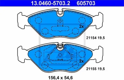 Produktbild von Ate Bremsbelagsatz, Scheibenbremse 13.0460-5703.2