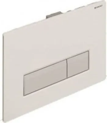 Produktbild von Geberit Betätigungsplatte Sigma 40 2-Mengen-Spülung weiß/aluminium gebürstet 242601KQ1