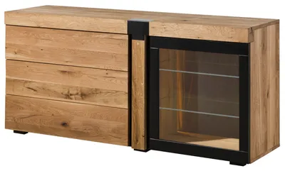 Immagine prodotto di MASSIVMOEBEL24 | Credenza in legno di Quercia selvatica 161x45x75 oliato / naturale ROTTERDAM #116
