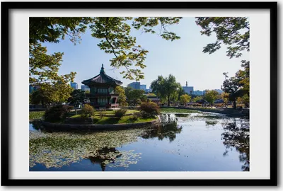 Produktbild von Bild 60x40 MDF-Rahmen, Wandkunst Südkorea