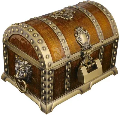 Produktbild von Antike Schmuckkästchen mit Schloss, Retro-Schatkiste für Frauen, elegante Schmuckkästchen, Schatzkiste für Halsreifen, europäische Wohnstil Dekoration