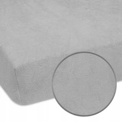 Produktbild von Designpremium Kinder-Spannbettlaken Frottee Grau 90x180 cm