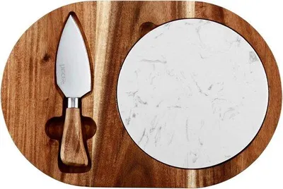 Image de Plateau décoratif ovale en bois - 1 pièce - Une idée cadeau idéale - pour les gâteaux et les entrées