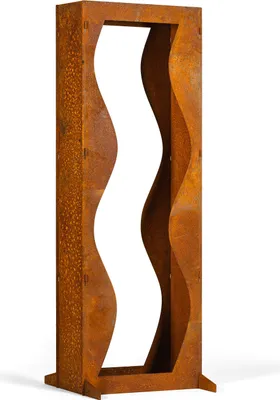 Produktbild von Kaminholzregal modern, Holz Regal, Rost, Edelrost, Garten, Terrasse - Deko