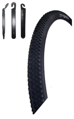 Productafbeelding van 1 x Tropix mountainbikeband 29 x 1,95 (50-622), zwart, inclusief bandenlichters