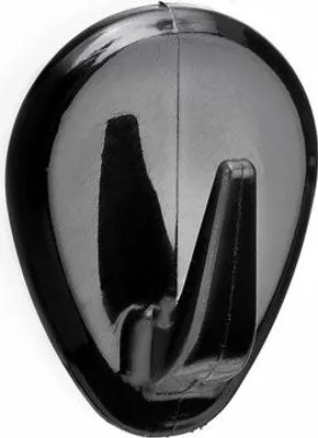 Produktbild von Hettich Garderobenhaken Kunststoff 38 x 29 mm selbstklebend schwarz - 2 Stück