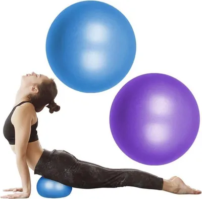 Image de Flintronic Ballon de gymnastique Pilates Yoga Ballon anti-éclatement 25cm Bleu Violet