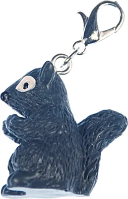 Produktbild von Grauhörnchen Charm Zipper Pull Anhänger Miniblings Eichhörnchen Herbst grau
