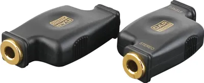 Produktbild von Audioadapter XGA03 3,5 mm TRS Klinkenadapter Buchse auf Buchse, vergoldet, Schwarz