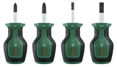 Immagine prodotto di Bosch Set of 4 short screwdrivers (compact for screwing in tight spaces. magnetic tip)