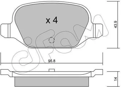 Produktbild von CIFAM Bremsbeläge Satz Hinten Bremsklötze für FIAT PANDA (169) 822-324-0