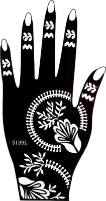 Produktbild von Henna Tattoo Schablone für die Linke Hand