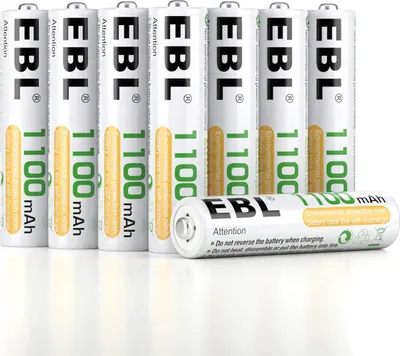 Obrázok produktu pre Sada 8 kusov batérií EBL AAA 1100 mAh 1,2 V Ni-MH