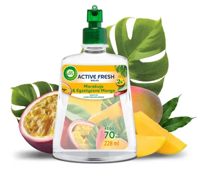 Obrázek produktu pro Air Wick Active Fresh, náplň do osvěžovače vzduchu, příchuť marakuji/mango, 228 ml
