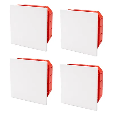 Produktbild von 4x ARLI Abzweigdose Unterputz 100x100x45 mm IP40 – Klemmkasten mit Deckel halogenfrei Elektroinstallationsdose für Wand