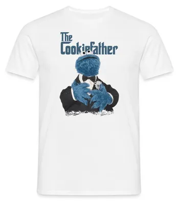 Produktbild von Spreadshirt Sesamstraße The Cookiefather Männer T-Shirt, XL, Weiß