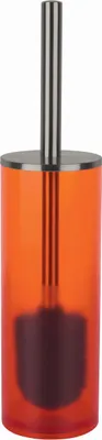 Produktbild von Spirella WC Bürste Klobürste Toilettenbürste hochwertig „Nyo Acryl“ mit hygienischem Behälter Orange