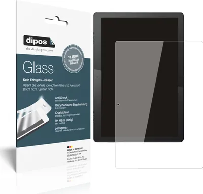 Produktbild von 2x Schutzfolie für Lenovo Tab M10 - Anti-Shock 9H Folie dipos Glass Kunststoffglas