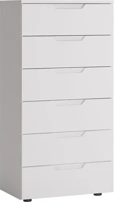 Produktbild von Hochkommode Paris Schubladenkommode 60x40x120cm weiß Hochglanz grifflos