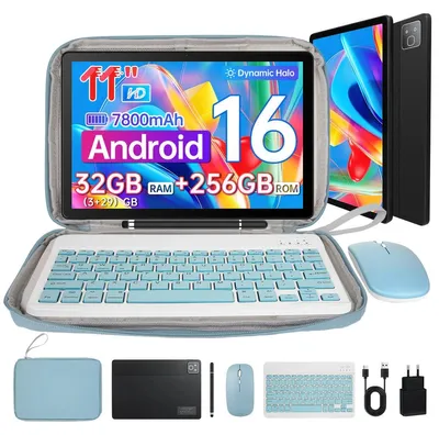 Image de Tablette 11 pouces, 256 Go, HD 1280x800, Widevine L1, 7 800 mAh, Wi-Fi 6, Bluetooth 5, avec clavier, stylet, souris et étui