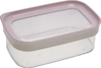 Produktbild von EMSA Optima, Box, Rechteckig, 0,45 l, Transparent, Weiß, Styrol-Methylmethacrylat (MS), Thermoplastisches Elastomer (TPE), 160 mm