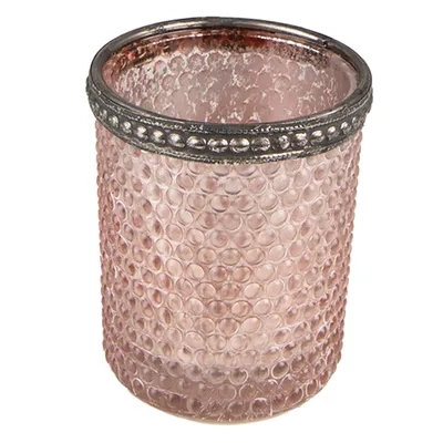 Immagine prodotto di Portacandele Clayre & Eef Ø 6x6 cm in vetro rosa