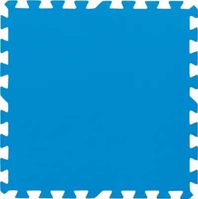 Produktbild von Bestway Pool-Bodenschutzfliesen, Blau, 50x50 cm, 9 Stück, Polyethylen, Erweiterbares Puzzle-Stecksystem, passend für alle Aufstellpoolgrößen, Bodenisolierend, verlangsamt Abkühlung, wiederverwendbar