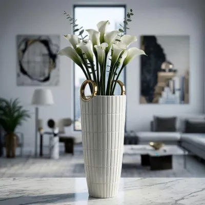 Immagine prodotto di Mauro Ferretti Vaso Shopping Ø 18x45 cm oro bianco