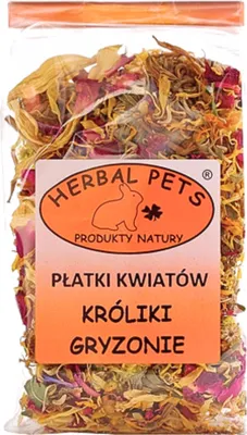 Productafbeelding van Natuurlijke bloemblaadjes voor knaagdieren - ondersteunt de spijsvertering en de huid. 30 gram