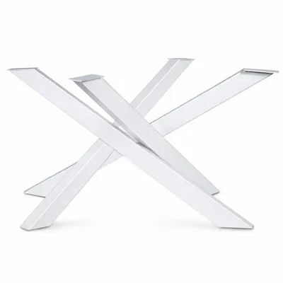 Produktbild von Tischgestell Orion (Weiß, 113x73xH71 cm) Design Kreuzgestell Tischkufen Stahl Tischbeine Metall Esstisch Schreibtisch