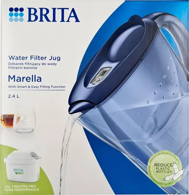 Produktbild von Brita Dzbanek filtrujący Marella+ niebieski 2,4 l z 1 wkładem Maxtra Pro