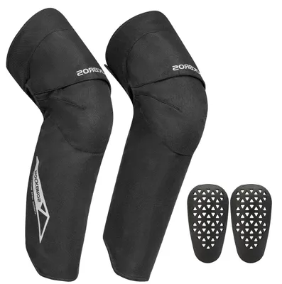 Productafbeelding van Beschermende beenwarmers - Winter kniebeschermers - Motorrijden Fietsen - Verwijderbare padding - One Size - Zwart