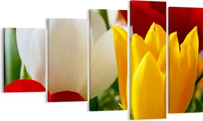 Produktbild von Bild auf Leinwand - Leinwandbild - Tulpen Vase Blumenstrauß - 100x60cm - Wand Bild - Wanddeko - Leinwanddruck - Bilder - Kunstdruck - Wanddekoration - Leinwand bilder - Wandkunst - EG100x60-1366