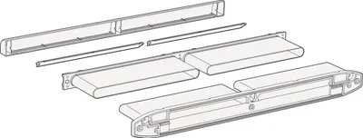 Produktbild von SIEGENIA Kanal-Set für Fensterlüfter Aeromat midi HY, Kunststoff weiß RAL9016