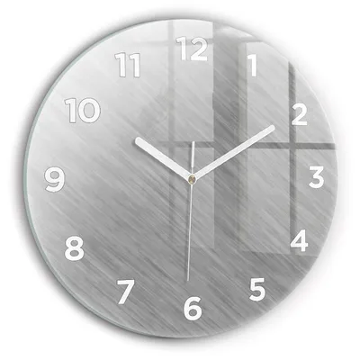 Produktbild von Wallfluent Wanduhr – Stilles Quarzuhrwerk - Uhr Dekoration Wohnzimmer Schlafzimmer Küche - Zifferblatt - weiße Zeiger - 30 cm - Metallwand