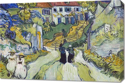 Immagine prodotto di Quadro 90x60 cm Stairway at Auvers, Van Gogh Vintage per il salotto