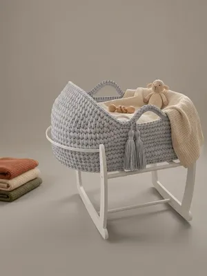 Image de Lit bébé « panier de Moïse » avec matelas – panier de couchage avec matelas, respirant, avec support, idéal pour les premiers mois