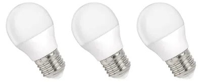 Productafbeelding van Spectrum LED Kogellamp P45 E27 Mat - 1W 90lm 3000K - Warmwit - Vervangt 10W - 3 stuks