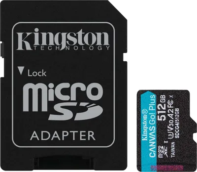 Zdjęcie produktu dla Kingston SDCG4/512GB SD MicroSD Card 512GB Kingston SDXC Canvas Go Plus retail