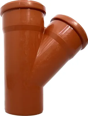 Produktbild von KG T-Stück DN 160/110 45° PVC-U Verbinder, mit Dichtung, für externe Entwässerungssysteme, Gummidichtung, Abwasser Installation, Kanalrohrsystem