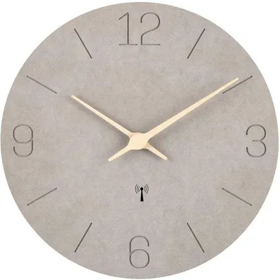 Zdjęcie produktu dla Cichy zegar ścienny z płyty MDF, 30 cm, zasilany baterią kwarcową, czytelny
