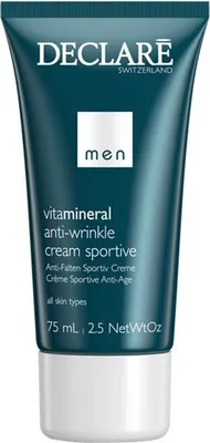 Zdjęcie produktu dla Declare Cosmetics Anti-Wrinkle Cream Sportive, Krem na dzień, Mężczyźni, Uniwersalne, Twarz, Szyja, Przeciw podrażnienieniom, Krem przeciwzmarszczkowy, Nawilżający, Odżywiający, Odżywiający,..., 75 ml