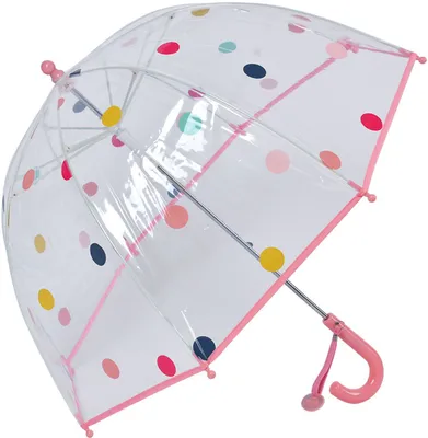 Produktbild von Clayre & Eef Kinderregenschirm Ø 65x65 cm Rosa Kunststoff Punkte
