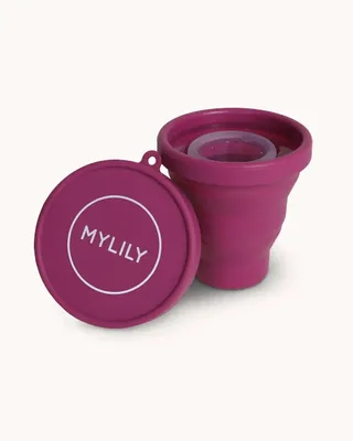 Immagine prodotto di MYLILY® Coppette mestruali: contenitore per la pulizia e la conservazione | Sterilizzatore per tutti i tipi di coppette mestruali | Custodia pieghevole per microonde