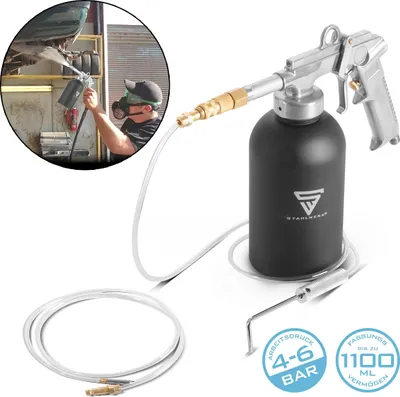 Produktbild von STAHLWERK Druckbecherpistole 1100 ml 4-6 bar Hohlraumpistole Druckluftpistole