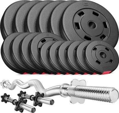Produktbild von Hop-Sport Hantelset 56 kg Hanteln Kurzhanteln SZ Stange Hantelscheiben 30mm