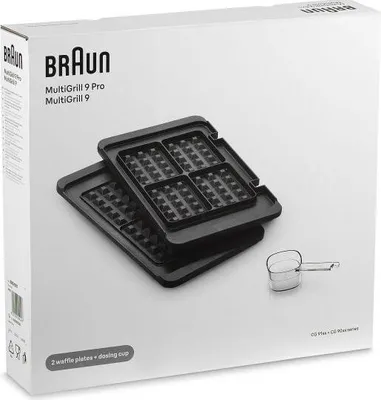 Zdjęcie produktu dla Braun BRSK007, Płyta na gofry, CG9040 - CG9043 - CG9047 - CG9140 - CG9160 - CG9167, Aluminium, Czarny, 231 mm, 372 mm