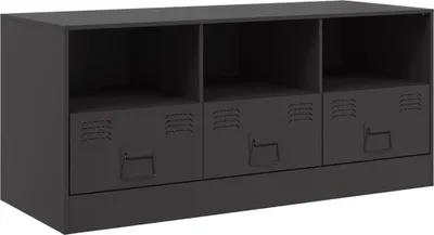 Obrázok produktu pre vidaXL TV skrinka čierna 99x39x44 cm oceľ