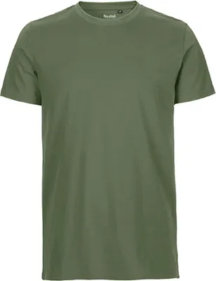 Immagine prodotto di Neutral O61001 | Maglietta uomo aderente + GOTS - Colore: Militare - Taglia: XL