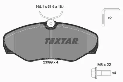 Obrázok produktu pre Brzdové doštičky Textar pre Nissan Primastar Opel Vivaro Renault Espace III